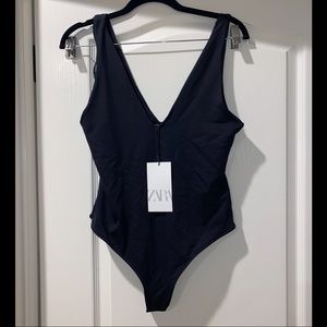 Zara basic black bodysuit